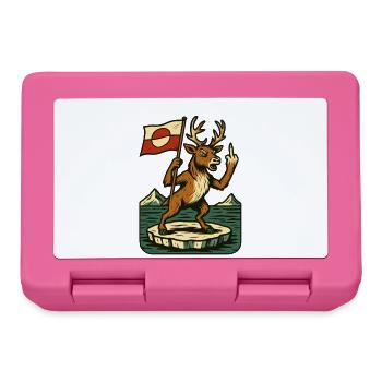Greenland Shirt Reindeer Caribou - Brotdose - Pink - Vorne