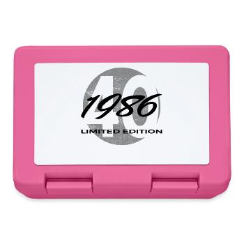 40th Birthday 1986 Gift for Men and Women - Lunchbox - pink - Front