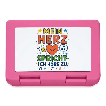 Mein Herz spricht – ich höre zu - Brotdose - Pink - Vorne