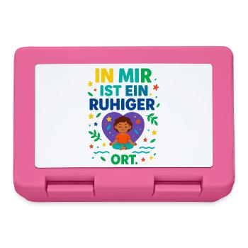 There is a quiet place in me – mindfulness - Lunchbox - pink - Front
