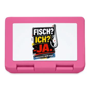 Fisch? Ich? Ja. Angeln ist mein Sport - Brotdose - Pink - Vorne