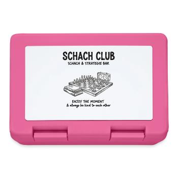 Chess Club Strategy Design – Vintage Chess Bar - Lunchbox - pink - Front