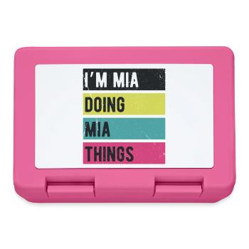 I’m Mia Doing Mia Things Retro Colors - Lunchbox - pink - Front