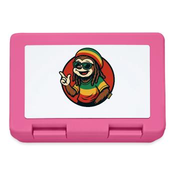 Reggae Faultier mit Sonnenbrille - Brotdose - Pink - Vorne
