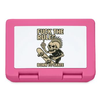 Né pour Skate – Skeleton Punk - Boîte à goûter - rose - Devant