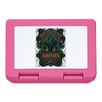 Orden des heiligen Kaffees | Mitglied 2026 - Brotdose - Pink - Vorne