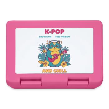 Groove K-POP sur Feel The Beat And Chill Cat - Boîte à goûter - rose - Devant