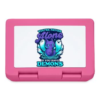 Demon Cat – You're Never Alone - Lunchbox - pink - Front