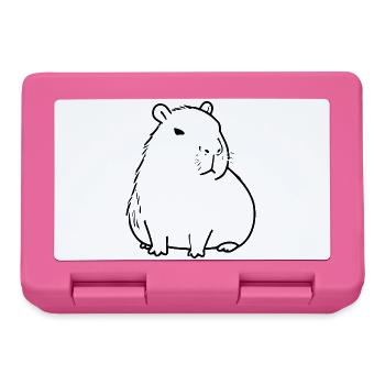 Capybara capybara noir - Boîte à goûter - rose - Devant