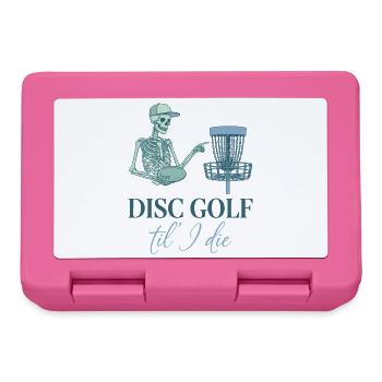 Disc Golf Til I Die Funny Disc Golfer Flying Disc - Brotdose - Pink - Vorne