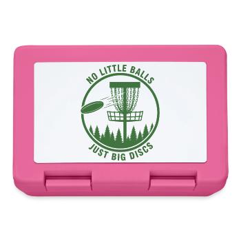 Pas de petites balles, juste de gros disques, drôle de disc golf - Boîte à goûter - rose - Devant
