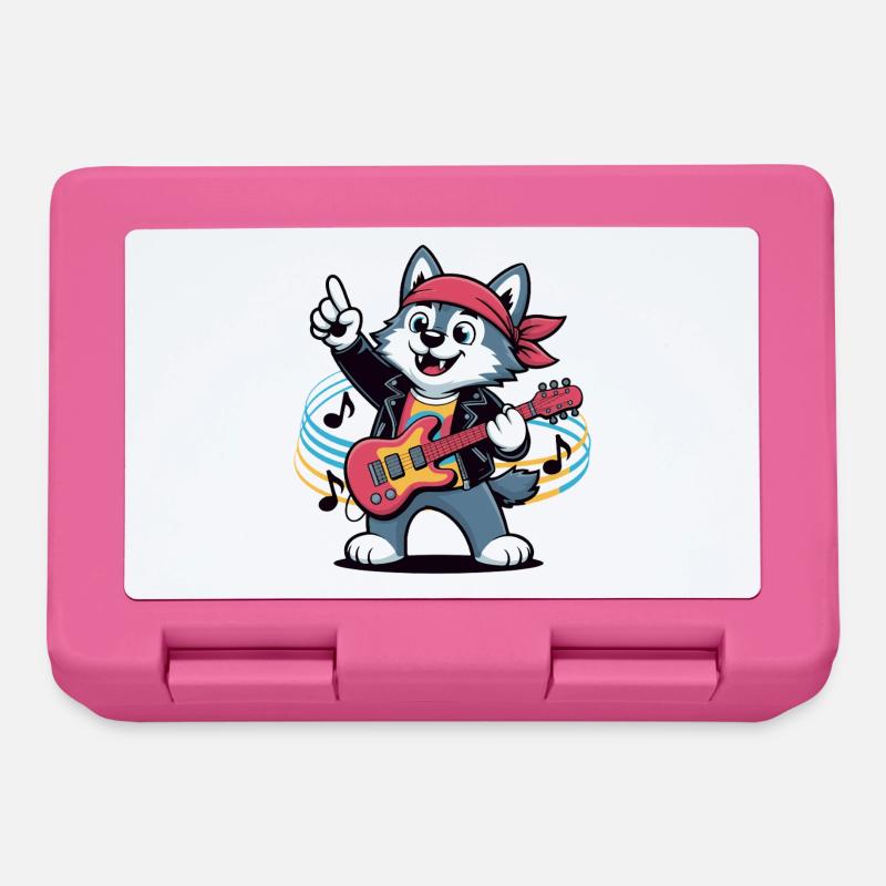 Cat Guitar - Lunchbox - pink