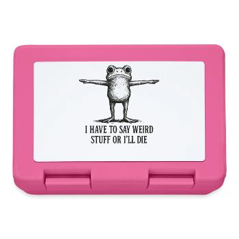 Frosch Spruch Meme Humor Lustig Geschenkidee - Brotdose - Pink - Vorne