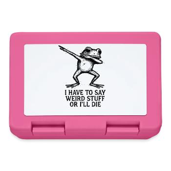 Frosch Spruch Meme Humor Lustig Geschenkidee - Brotdose - Pink - Vorne