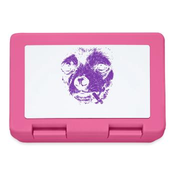 Chihuahua Smoking Funny Dog Humor Meme - Lunchbox - pink - Front