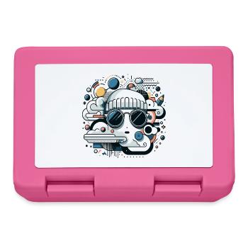 Wolken ikon mit Sonnenbrille - Brotdose - Pink - Vorne