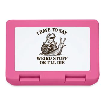 Frosch Spruch Meme Humor Lustig Geschenkidee - Brotdose - Pink - Vorne