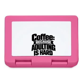 Le café atteint des endroits, c’est là que la motivation vient - Boîte à goûter - rose - Devant
