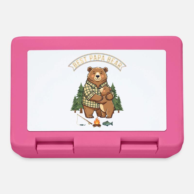 Best Papa Bear – Süßes Bären Papa Geschenk - Brotdose - Pink