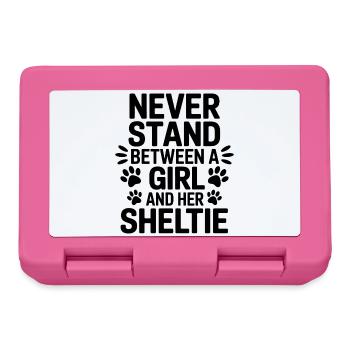 Shetland Sheepdog Sayings Funny Sheltie Gift - Lunchbox - pink - Front
