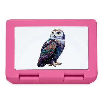Snowy Owl White Owl Owl Owl Owl Snow Owl - Lunchbox - pink - Front