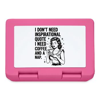 Déclaration d’amour du vrai café pour la sieste - Boîte à goûter - rose - Devant