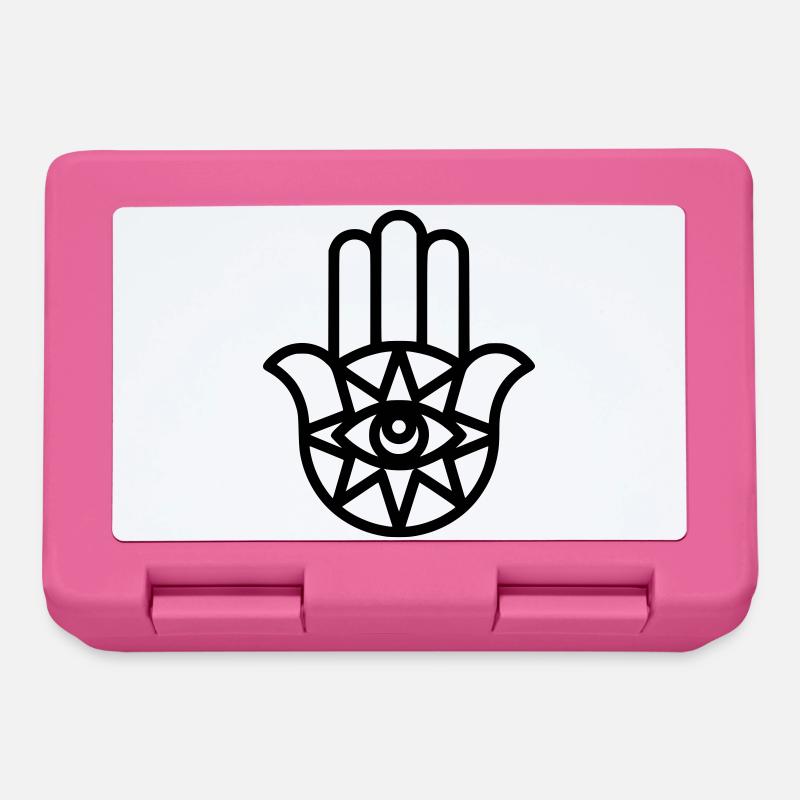 Silhouette de Fatima de la Main Hamsa - Boîte à goûter - rose