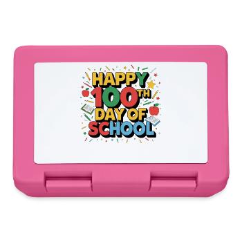 Happy 100th day of school - Lunchbox - pink - Front