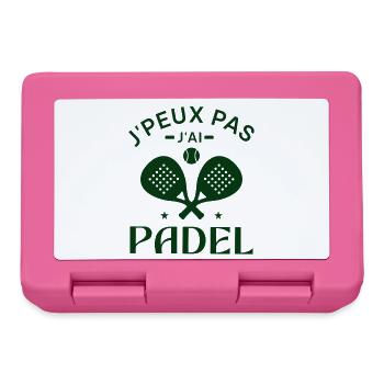 I can't I have padel - Lunchbox - pink - Front