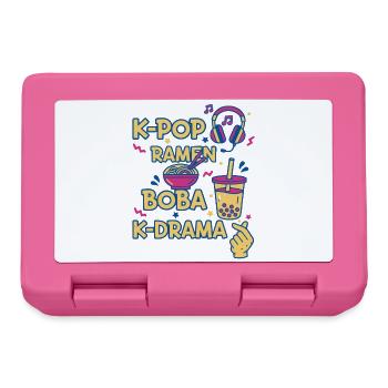K-Pop Ramen Boba K Drame Musique coréenne Fans de Kpop - Boîte à goûter - rose - Devant