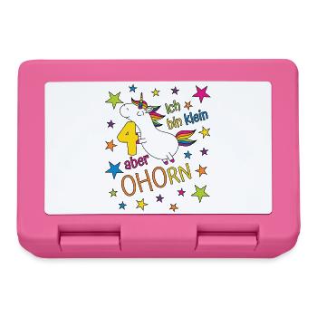 4 ans Fille Licorne Je suis petite Mais - Boîte à goûter - rose - Devant