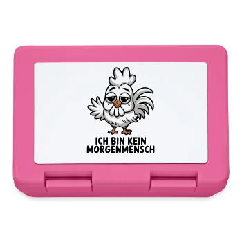  Ich Bin Kein Morgenmensch Lustiges Verschlafenes - Brotdose - Pink - Vorne