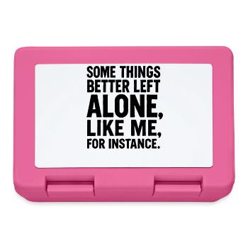 Funny Saying Introverted Nerds Gift Idea - Lunchbox - pink - Front