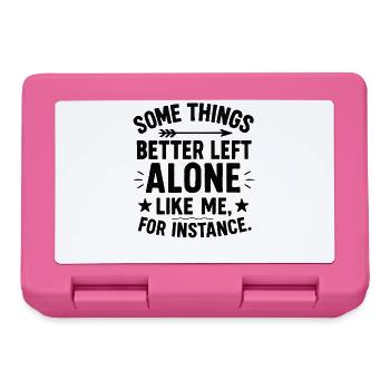Funny Saying Introverted Nerds Gift Idea - Lunchbox - pink - Front