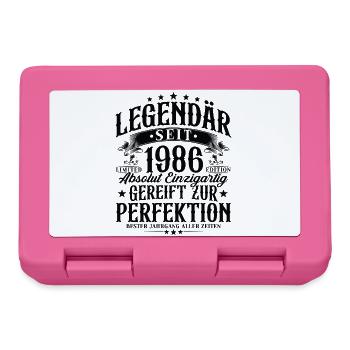 Légendaire depuis 1986 Cadeau d’anniversaire vintage - Boîte à goûter - rose - Devant