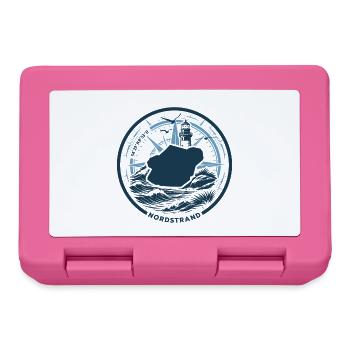 Nordstrand | Wenn die Insel ruft - Wellen Nordsee - Brotdose - Pink - Vorne