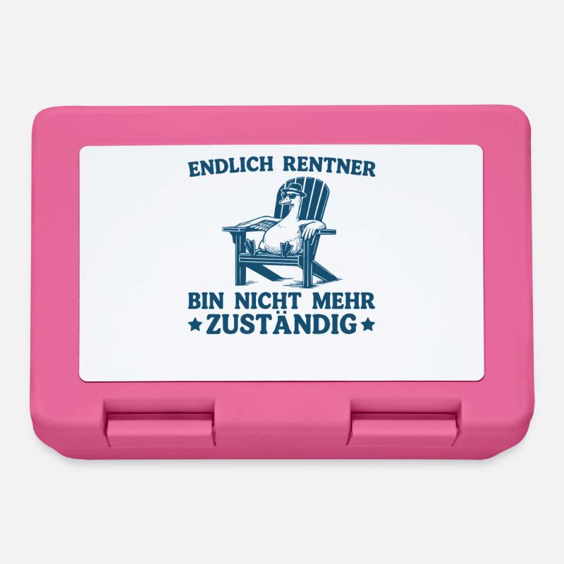 Endlich Rentner Bin Nicht Mehr Zuständig Gans - Brotdose - Pink
