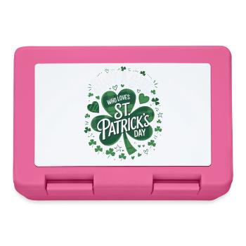 Une fille adore la Saint-Patrick - Boîte à goûter - rose - Devant
