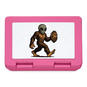 Bigfoot Alien Sasquatch UFO Science Fiction - Lunchbox - pink - Front