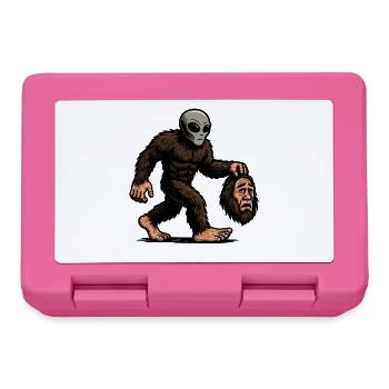 Bigfoot Alien Sasquatch UFO Science Fiction - Lunchbox - pink - Front