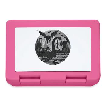 Bigfoot Alien Sasquatch Monster of Loch Ness - Lunchbox - pink - Front