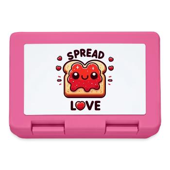 Spread Love Toast Herzchen - Brotdose - Pink - Vorne