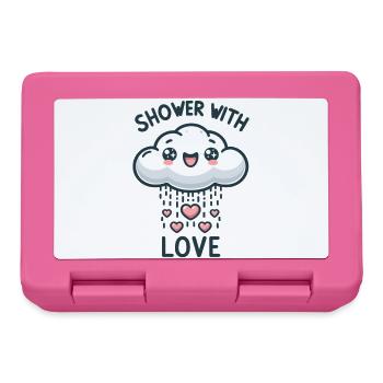 Rain Cloud of Love with Hearts - Lunchbox - pink - Front