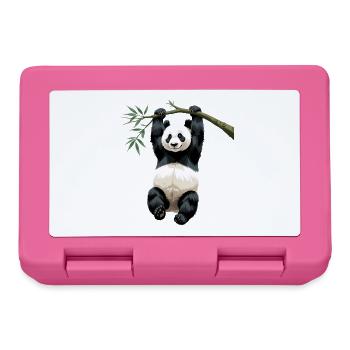 Hanging Panda Bamboo Branch - Lunchbox - pink - Front