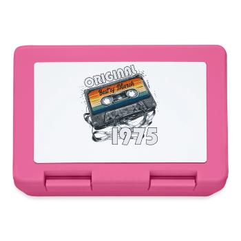 51st Birthday Gift Husband Wife March 1975 - Lunchbox - pink - Front