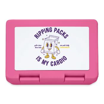 Packs zu rippen ist mein Leben als Cardio-Sammelkarten - Brotdose - Pink - Vorne