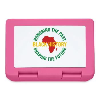 Motif d’histoire noire Silhouette africaine - Boîte à goûter - rose - Devant