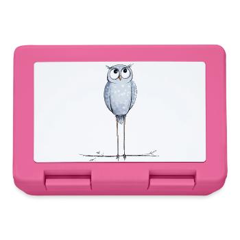 Hibou mignon - Boîte à goûter - rose - Devant