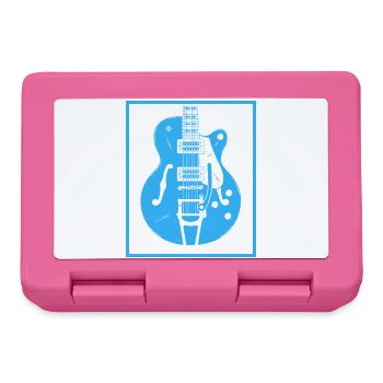 Retro-Gitarren-Silhouette - Brotdose - Pink - Vorne