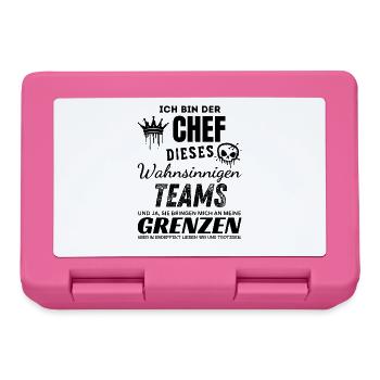 Stolzer Chef des wahnsinnigen Teams Chef Geschenk - Lunchbox - pink - Front
